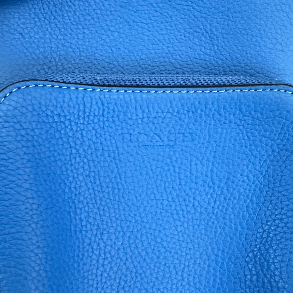 Coach Electric Blue Pebble Leather Gotham Pack Shoulder Belt Bag - Picture 6 of 10